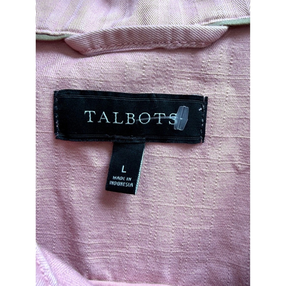 Talbots Pink Utility Jacket Womens Large Cotton Button Front Casual Spring Coat - Picture 7 of 7
